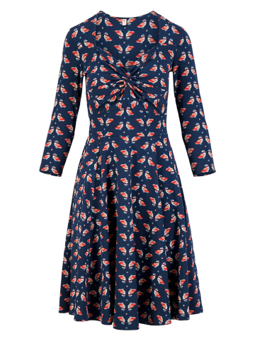 Blutsgeschwister Kleid "Hot Knot Power" in Dunkelblau/ Rot/ Weiß