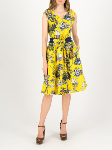 Blutsgeschwister Kleid "Souvenir Avec Plaisir" in Gelb/ Schwarz