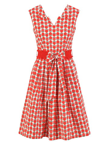 Blutsgeschwister Kleid "Souvenir Avec Plaisir" in Rot/ Weiß