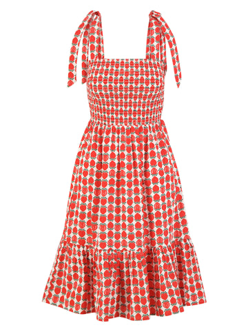 Blutsgeschwister Jurk "Seaside Picknick Love" rood/wit