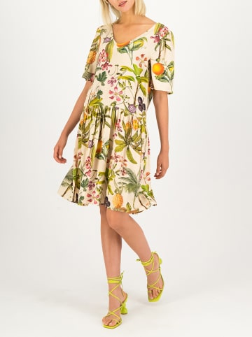 Blutsgeschwister Kleid "Hang on Honey Summer" in Creme/ Grün/ Bunt