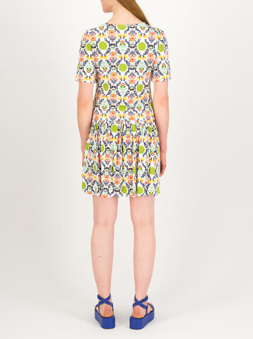 Blutsgeschwister Jurk "Summer Ease Cache" wit/meerkleurig