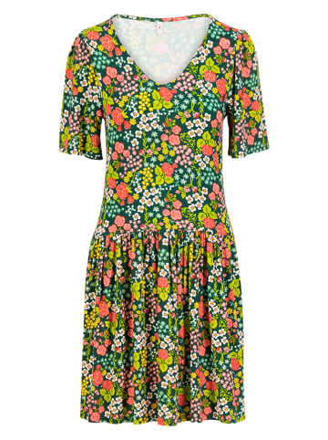 Blutsgeschwister Sukienka "Summer Ease Cache" w kolorze zielonym ze wzorem