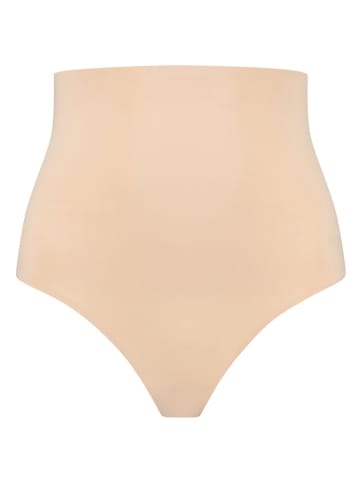 Bye Bra Stringi high waist w kolorze beżowym