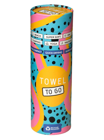 Towel to Go Strandtuch in Grün/ Blau/ Gold - (L)180 x (B)100 cm