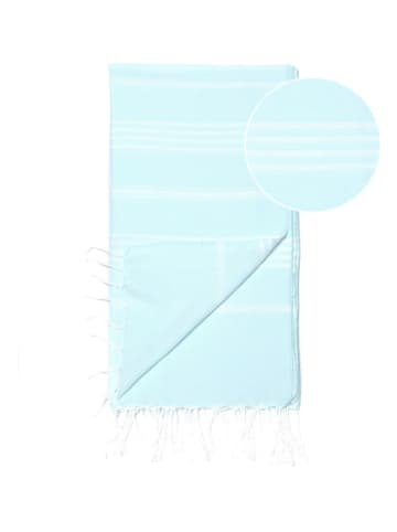 Towel to Go Strandtuch "Sultan" in Türkis - (L)170 x (B)100 cm
