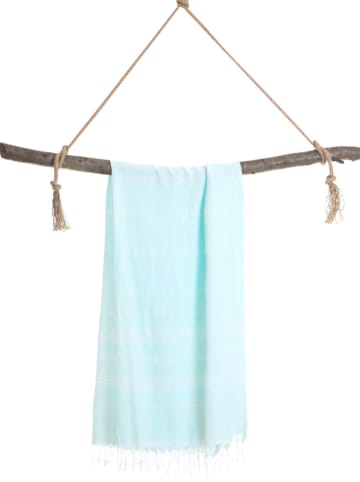 Towel to Go Strandtuch "Sultan" in Türkis - (L)170 x (B)100 cm