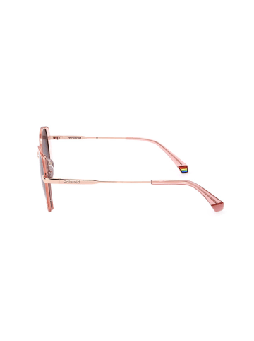 Polaroid Okulary przeciwsłoneczne unisex w kolorze różowozłoto-fioletowym