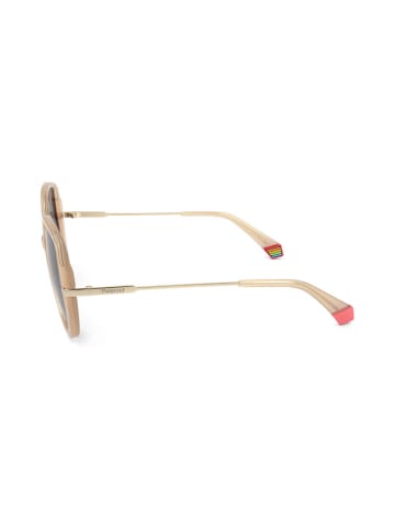 Polaroid Damen-Sonnenbrille in Dunkelblau/ Beige