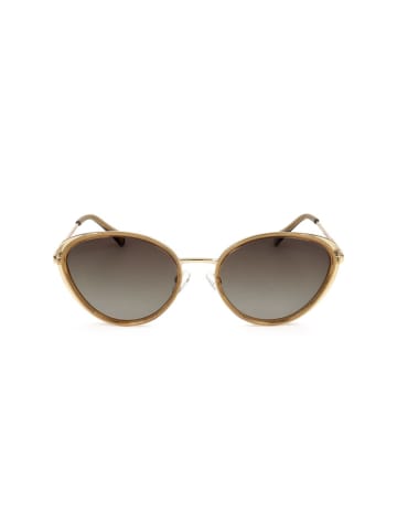 Polaroid Damen-Sonnenbrille in Gold/ Hellbraun