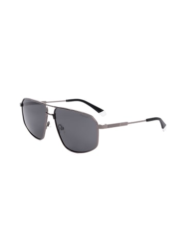 Polaroid Herren-Sonnenbrille in Silber/ Dunkelblau