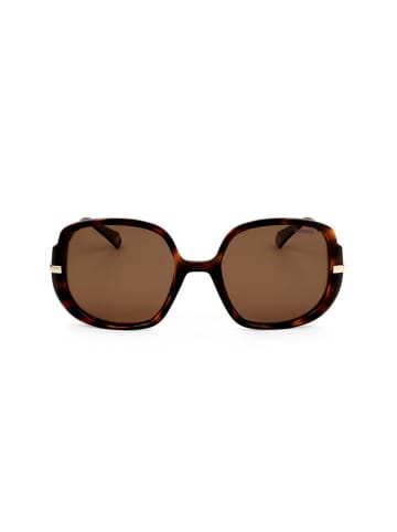 Polaroid Damen-Sonnenbrille in Braun-Gold/ Hellbraun