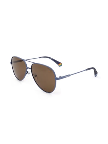 Polaroid Okulary przeciwsłoneczne unisex w kolorze niebiesko-oliwkowym