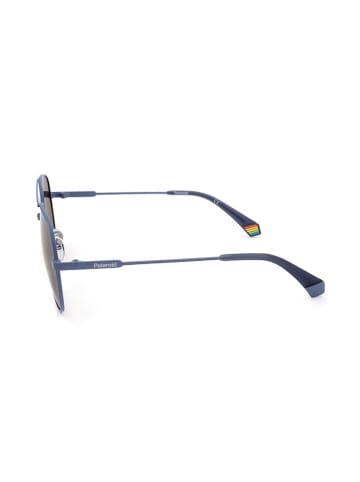 Polaroid Unisex-Sonnenbrille in Blau/ Khaki