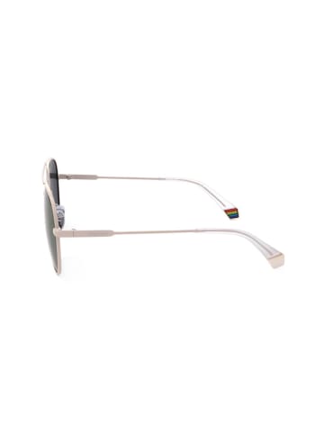Polaroid Okulary przeciwsłoneczne unisex w kolorze biało-fioletowym