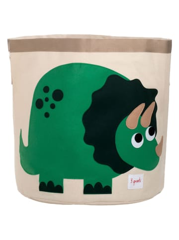 3 Sprouts Aufbewahrungskorb "Dino" in Beige/ Grün - (B)43 x (H)45 x (T)43 cm