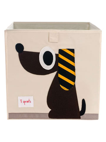 3 Sprouts Aufbewahrungsbox "Hund" in Beige/ Schwarz - (B)33 x (H)33 x (T)33 cm