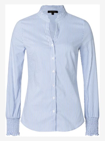 More & More Blouse lichtblauw/wit