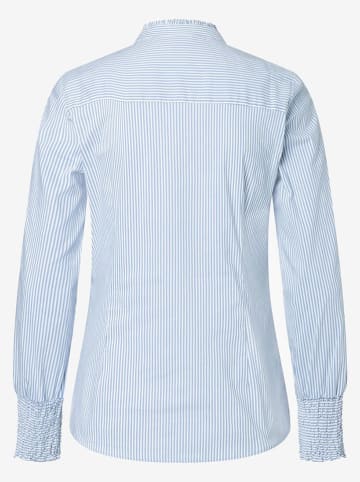 More & More Blouse lichtblauw/wit