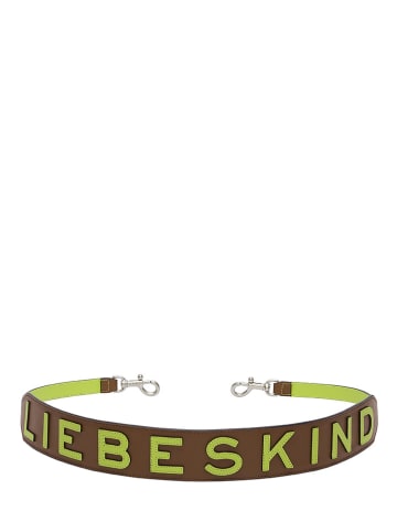 LIEBESKIND BERLIN Leren schouderriem lichtbruin - (L)96 cm
