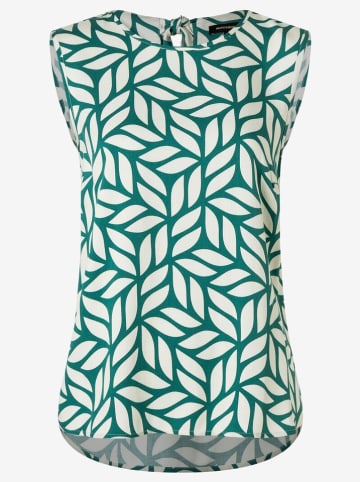 More & More Blusentop in Petrol/ Weiß