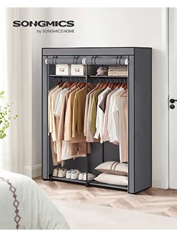 Songmics Kleiderschrank in Grau - (B)140 x (H)174 x (T)43 cm