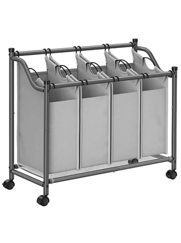 Songmics Wäschekorb in Hellgrau - (B)87,5 x (H)81 x (T)38,5 cm