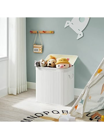 Songmics Wasmand wit/lichtbruin - (B)60 x (H)61,5 x (D)40 cm