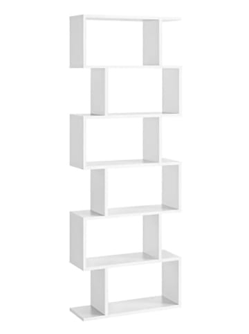 Songmics Bücherregal in Weiß - (B)70 x (H)190,5 x (T)24 cm
