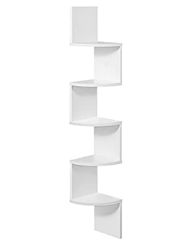 Songmics Regał w kolorze białym na książki - 20 x 127,5 x 20 cm