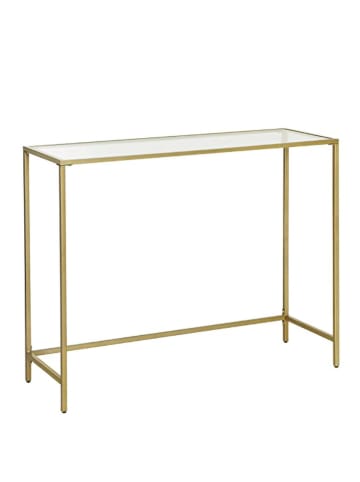 Songmics Konsole in Transparent/ Gold - (B)100 x (H)80 x (T)35 cm