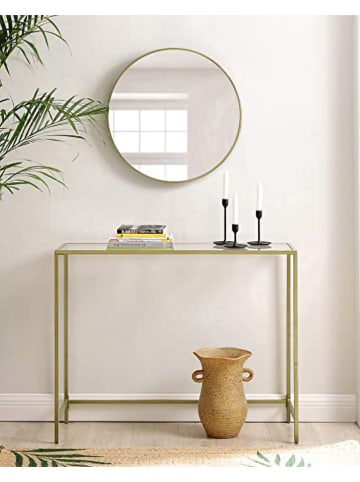 Songmics Konsole in Transparent/ Gold - (B)100 x (H)80 x (T)35 cm