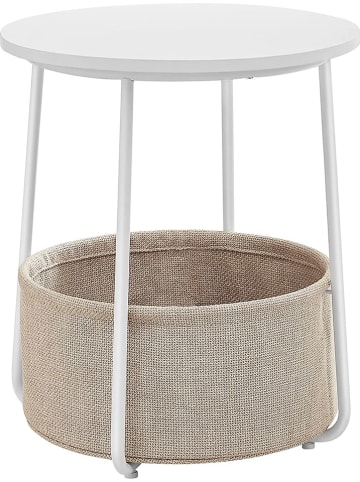Songmics Beistelltisch in Weiß/ Beige - (H)45 x Ø 50 cm