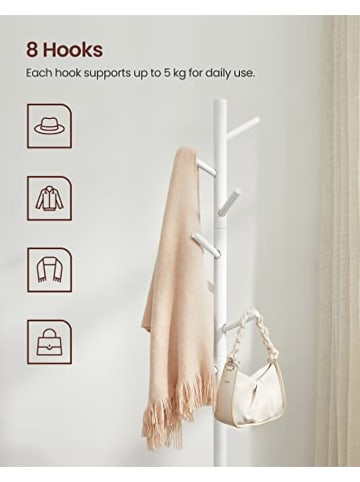 Songmics Kleiderständer in Weiß - (B)47 x (H)175 x (T)47 cm
