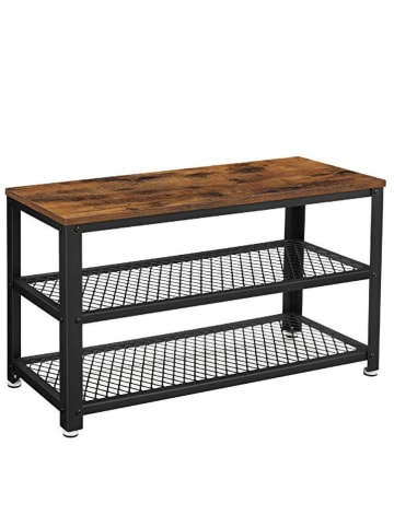 Songmics Regał w kolorze czarno-brązowym na buty - 73 x 45 x 30 cm
