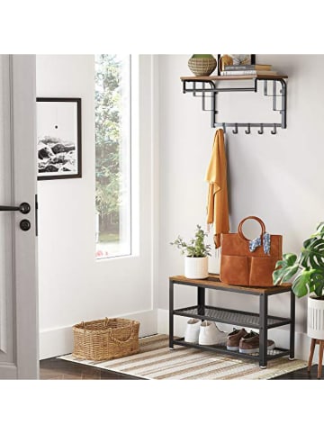 Songmics Schoenenrek zwart/bruin - (B)73 x (H)45 x (D)30 cm