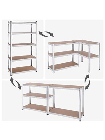 SONGMICS 2-delige set: staande kasten lichtbruin - (B)90 x (H)180 x (D)40 cm