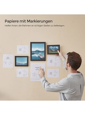Songmics 10-delige set: fotolijsten zwart - (B)16 x (H)21,1 cm