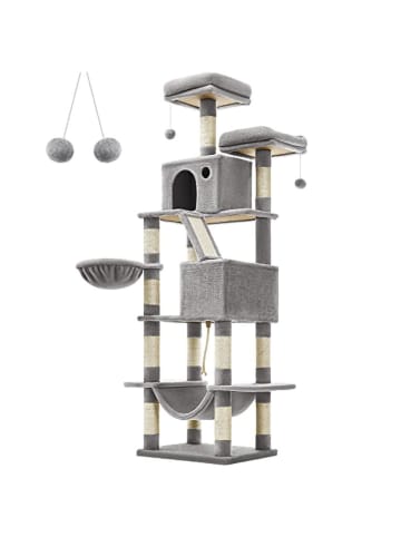 Songmics Krabpaal lichtgrijs/crème - (B)60 x (H)206 x (D)50 cm
