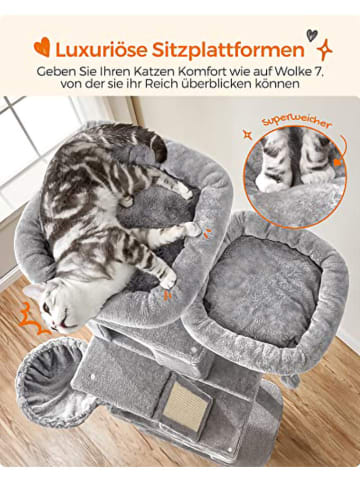 Songmics Drapak w kolorze jasnoszaro-kremowym - 60 x 206 x 50 cm
