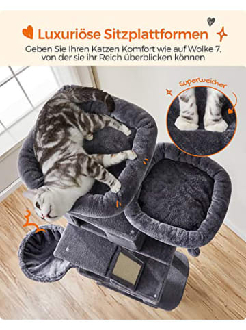 SONGMICS Krabpaal grijs/crème - (B)60 x (H)206 x (D)50 cm