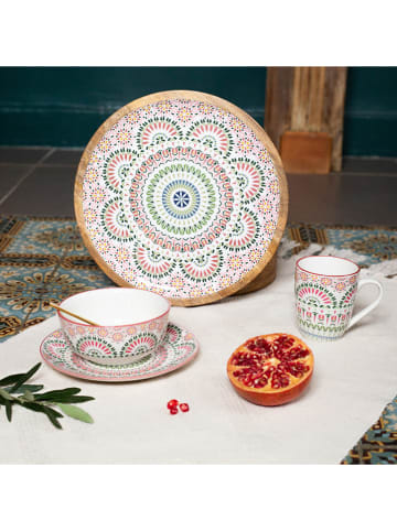 Ard'time 6er-Set: Tassen "Mandala" in Hellblau/ Pink - 340 ml