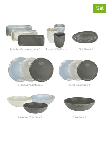 Ard'time 32-delig combiservies "Zao" grijs/blauw/crème