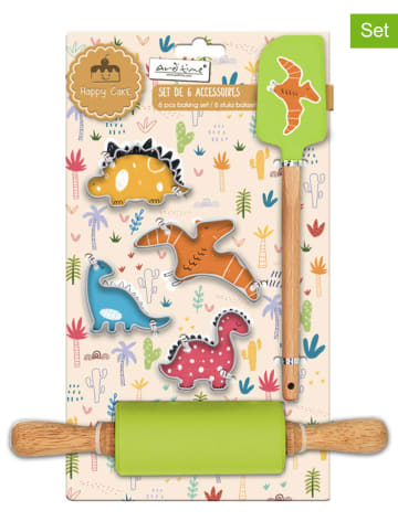 Ard'time 6-delige set: bakaccessoires "Dino" groen