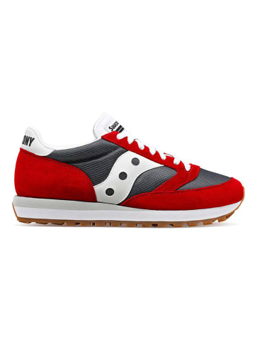 Saucony Leder-Sneakers "Jazz 81" in Rot/ Weiß/ Grau