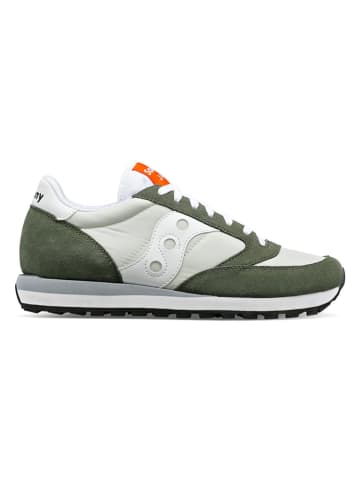Saucony Leder-Sneakers "Jazz" in Khaki/ Creme