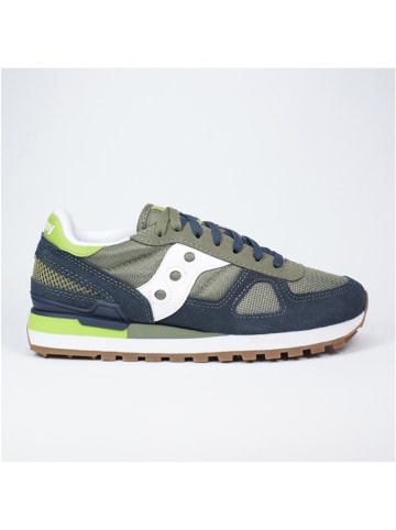 Saucony Leren sneakers "Shadow" donkerblauw/groen