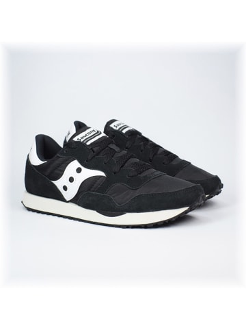 Saucony Leder-Sneakers "Dxn Trainer Vintage" in Schwarz/ Weiß