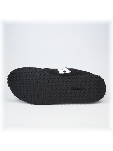 Saucony Leder-Sneakers "Dxn Trainer Vintage" in Schwarz/ Weiß