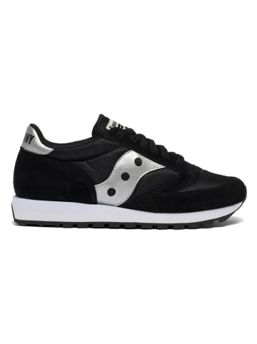 Saucony Leder-Sneakers "Jazz 81" in Schwarz/ Silber